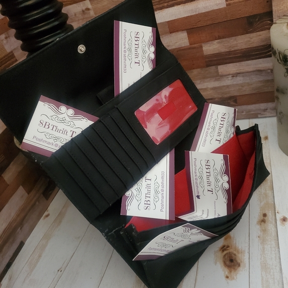 Tommy Hilfiger black leather and canvas wallet - Picture 2 of 6